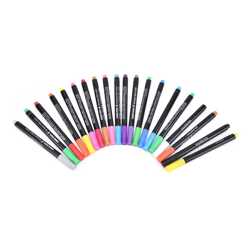 1 vnt. „Pasidaryk pats“ dažymo reikmenys 20 spalvų audinys ir marškinėlių įdėklas Marker Rašikliai Tekstilės dažų audinio pigmentas