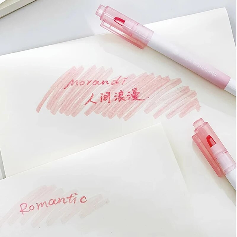 Στυλό επισήμανσης Clear View, Διαφανής μύτη και λεπτή άκρη, Δείκτη διπλών άκρων, με βάση το νερό, χωρίς αιμορραγία, γρήγορο στέγνωμα