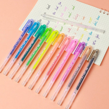 6/12 бр. 3D Jelly Pens Highlighter за дневник, Направи си сам творчество или рисуване, консумативи за художествени материали за студенти и възрастни