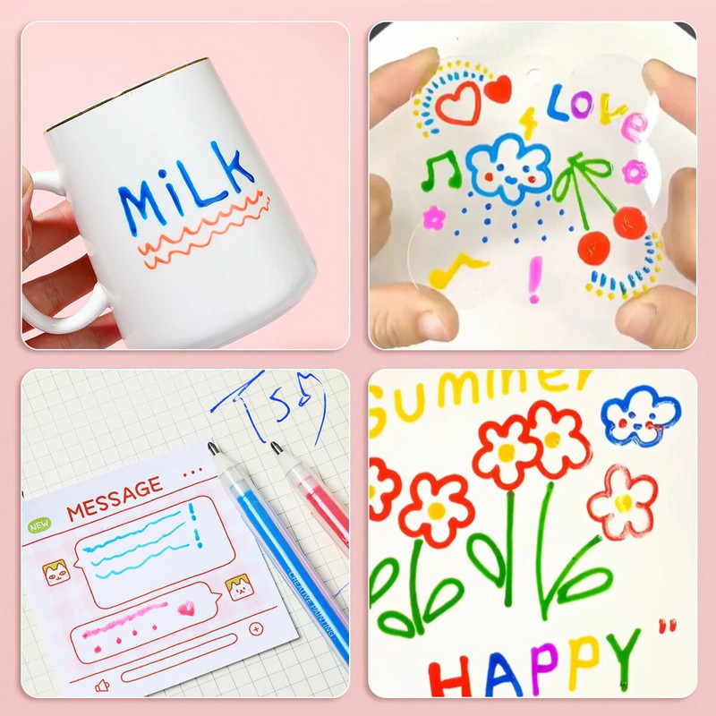 6/12 τμχ 3D Jelly Pens Highlighter for Diary, DIY Creative Art or Painting, Student Adult Art Arts of Graphics