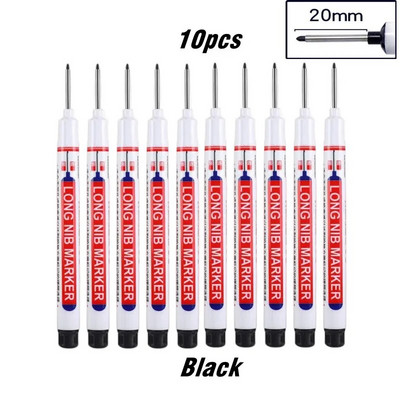 20mm Long Nib Head 10PCS Αδιάβροχο Λευκό Μαρκαδόρο για Ξυλουργική Μπάνιου Κεραμικό πλακίδιο Ξυλουργική Γραφή Ζωγραφική Γκράφιτι