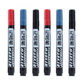 3 gab./komplektā pastāvīgi uzpildāma marķiera pildspalva Ūdensnecaurlaidīga tinte ar smalku punktu eļļas tinte 1,5 mm melna zila sarkana apaļa purngala smalkas krāsas marķiera pildspalvas