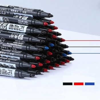 3 бр./компл. перманентни многократно зареждащи се маркери водоустойчиво мастило с фино маслено мастило 1,5 mm черни сини червени фини цветни маркери с кръгли пръсти