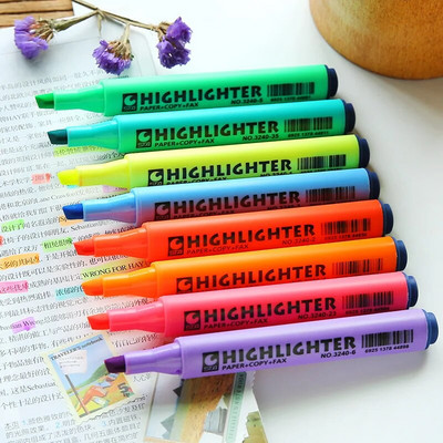 1 бр. STA флуоресцентна писалка за хайлайтър Брилянтен цветен триъгълен барел Art Marker Spot Liner Highlight Office School A6220