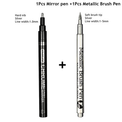 Galvanizācijas spogulis, sudraba šķidrums, atstarojošs krāsas pildspalva, roku labošana, hromēta metāla ūdensnecaurlaidīga riepu keramikas pielāgošanas krāsa