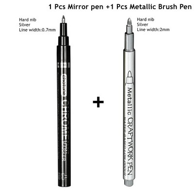 Galvanizācijas spogulis, sudraba šķidrums, atstarojošs krāsas pildspalva, roku labošana, hromēta metāla ūdensnecaurlaidīga riepu keramikas pielāgošanas krāsa