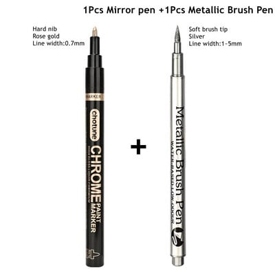 Galvanizācijas spogulis, sudraba šķidrums, atstarojošs krāsas pildspalva, roku labošana, hromēta metāla ūdensnecaurlaidīga riepu keramikas pielāgošanas krāsa