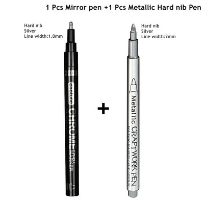 Galvanizācijas spogulis, sudraba šķidrums, atstarojošs krāsas pildspalva, roku labošana, hromēta metāla ūdensnecaurlaidīga riepu keramikas pielāgošanas krāsa