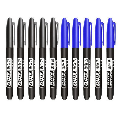 10/6 τμχ/Σετ Μόνιμη Πέννα Μαρκαδόρου Βαφής 1,5 χιλιοστών Λιπαρό Αδιάβροχο Μαύρο Στυλό για Μαρκαδόρους Ελαστικών Quick Drying Signature Marker Pens