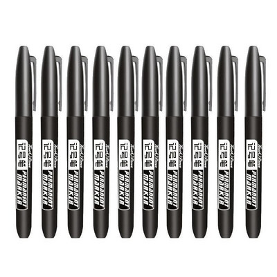 10/6 τμχ/Σετ Μόνιμη Πέννα Μαρκαδόρου Βαφής 1,5 χιλιοστών Λιπαρό Αδιάβροχο Μαύρο Στυλό για Μαρκαδόρους Ελαστικών Quick Drying Signature Marker Pens