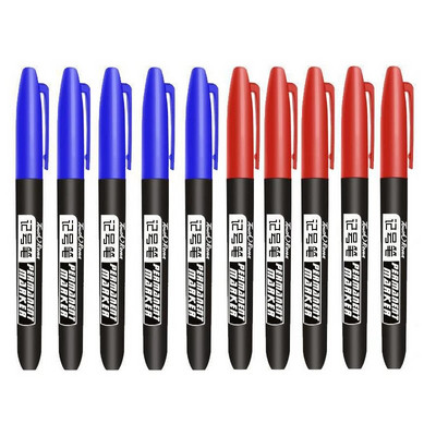 10/6 τμχ/Σετ Μόνιμη Πέννα Μαρκαδόρου Βαφής 1,5 χιλιοστών Λιπαρό Αδιάβροχο Μαύρο Στυλό για Μαρκαδόρους Ελαστικών Quick Drying Signature Marker Pens