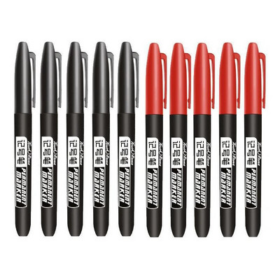 10/6 τμχ/Σετ Μόνιμη Πέννα Μαρκαδόρου Βαφής 1,5 χιλιοστών Λιπαρό Αδιάβροχο Μαύρο Στυλό για Μαρκαδόρους Ελαστικών Quick Drying Signature Marker Pens