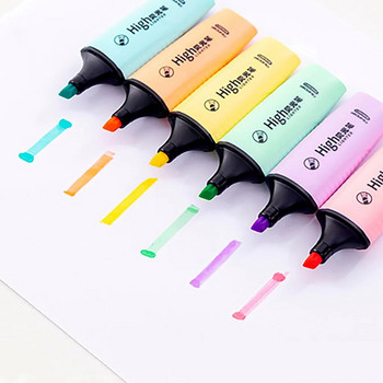Σετ στυλό διπλής κεφαλής Highlighter Fluorescent Markers Highlighters Pens Art Marker Japanese Cute Kawaii Stationery Dropshiping