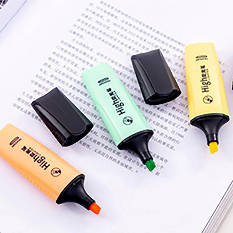 Kahe peaga esiletõstmise pliiatsikomplekt Fluorestseeruvad markerid Esiletõstjad Pliiatsid Kunstmarker Jaapani armsad Kawaii kirjatarbed Dropshiping