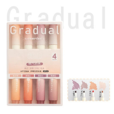 4 τμχ/σετ Μαρκαδόρο Kawaii Χαριτωμένο στυλό επισήμανσης DIY Spot Liner Σχέδιο Ζωγραφική Μαρκαδόρος Κορεατικά σχολικά είδη γραφείου