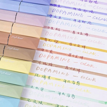 Нови Kawaii Пастелни многоцветни маркери Маркери за рисуване Цветна флуоресцентна писалка Подарък Канцеларски материали Сладки ученически пособия