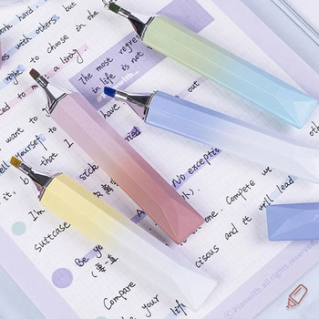 Νέα Kawaii παστέλ πολύχρωμα highlighters Σχέδιο μαρκάρες τέχνης Έγχρωμο φθορίζον στυλό Δώρο Χαρτικά Χαριτωμένα σχολικά είδη