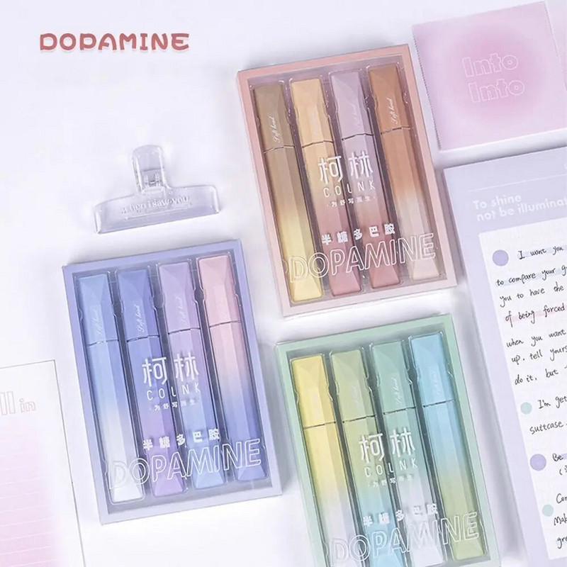 Jauni Kawaii pasteļkrāsas daudzkrāsu izcēlēji Zīmēšanas mākslas marķieri Krāsu dienasgaismas pildspalva dāvanu rakstāmpiederumi Jauki skolas piederumi