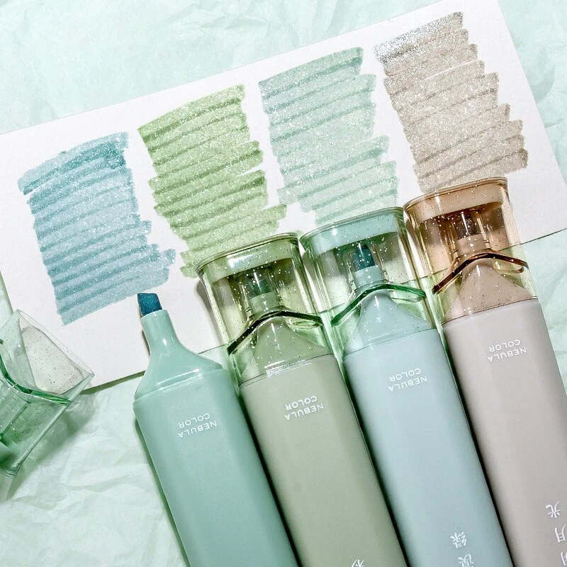 4 tk/komplekt Blingi markerpliiats DIY käsitsi konto marker pliiatsi esiletõstja väljalõigete albumi päeviku plakatkaardi jaoks lastele kirjutamistarbed