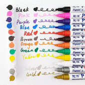 6 tk/komplekt 12 värvitooni veekindel autorehv rehvi turvis CD metallist püsivärvi marker Graffti õline marker kirjatarbed