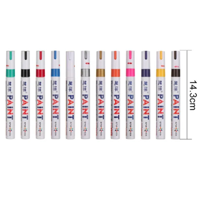 6 tk/komplekt 12 värvitooni veekindel autorehv rehvi turvis CD metallist püsivärvi marker Graffti õline marker kirjatarbed