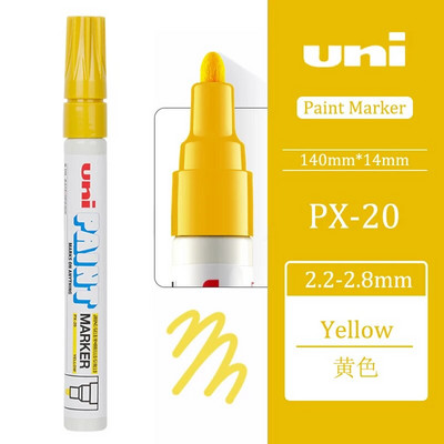 Ιαπωνία UNI Πολύχρωμοι μαρκαδόροι Μόνιμοι Μαρκαδόροι Μαρκαδόροι Χρώμα Σχολικά Χαρτικά Είδη γραφείου Μόνιμα Είδη τέχνης PX-20 Highlighter