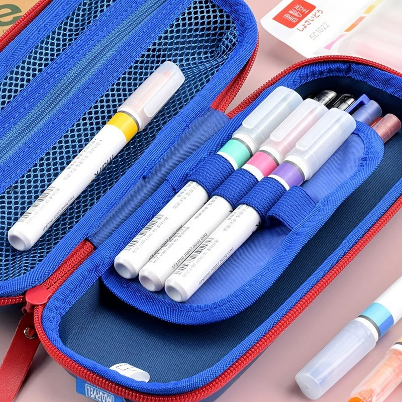 6tk Double Line Double Color Highlighters Pliiats Fluorestsentspliiatsid 2-ühes Markeerimispliiatsid Paksud peened markerid kooli kontorisse