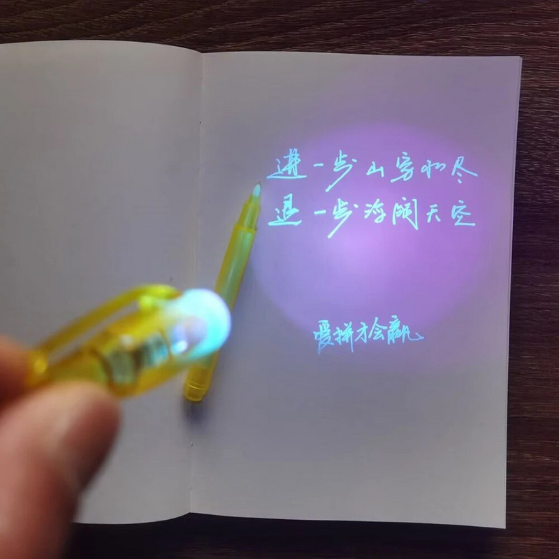 1 τεμ πλαστικό μεγάλο κεφάλι LED φως μαγικό παιχνίδι πολυλειτουργικό διαφημιστικό στυλό αόρατου λαμπτήρα φθορισμού UV