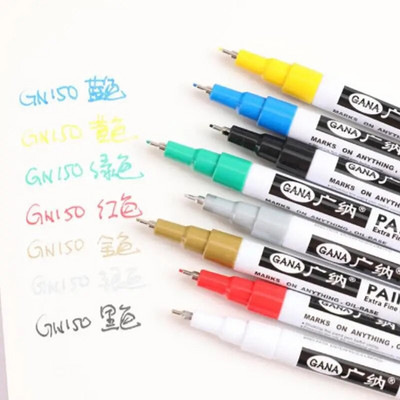 1PC метални маркери 8 цвята за избор на 0,7 mm Extra Fine Point Paint Marker Нетоксичен перманентен маркер писалка Направи си сам Art Marker