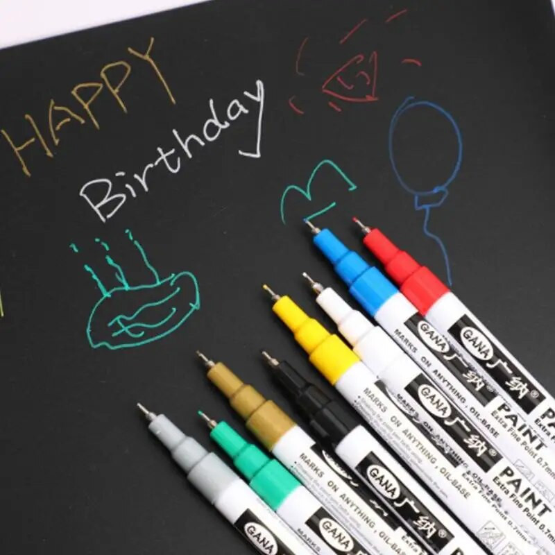 1 gab. Metāla marķieru pildspalvas 8 krāsu izvēlei 0,7 mm īpaši smalku punktu krāsas marķieris Netoksisks pastāvīgs marķieris, DIY mākslas marķieris
