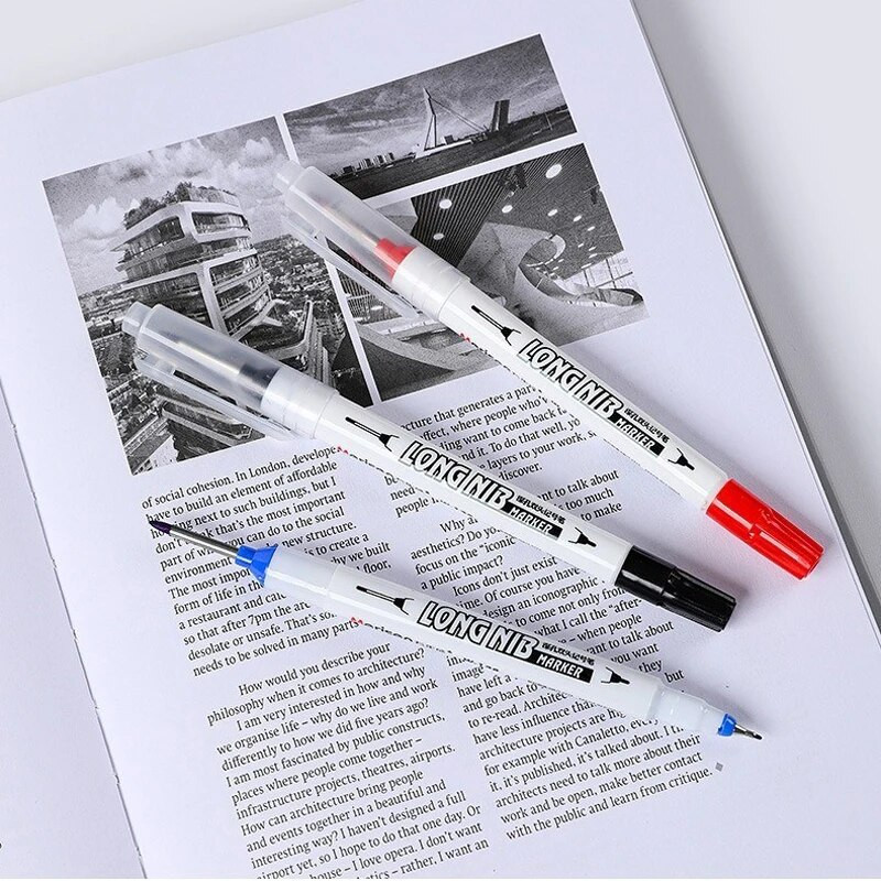 6/10 gab./komplekts ar dubultu galu, garu galvu marķieri.