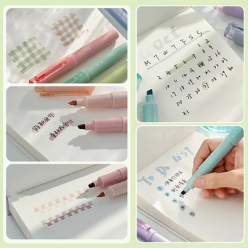4бр. Комплект джобни химикалки за маркиране Мини преносими меки цветни маркери за рисуване, рисуване, училище A7442