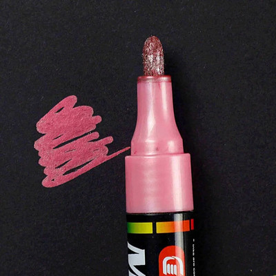 Metallist värvi markerid pliiatsid Sünnipäeva kinkekaart Veekindel hõbedane kuldne valge pintsel Graffiti marker käsitöötarbed