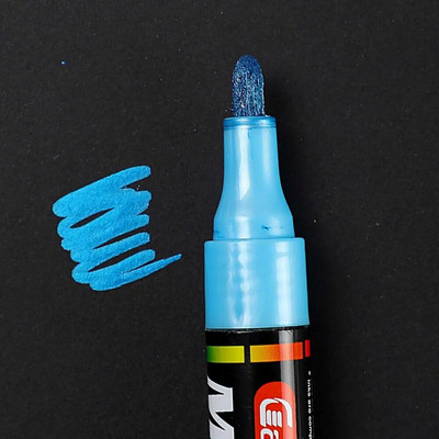 Metallist värvi markerid pliiatsid Sünnipäeva kinkekaart Veekindel hõbedane kuldne valge pintsel Graffiti marker käsitöötarbed