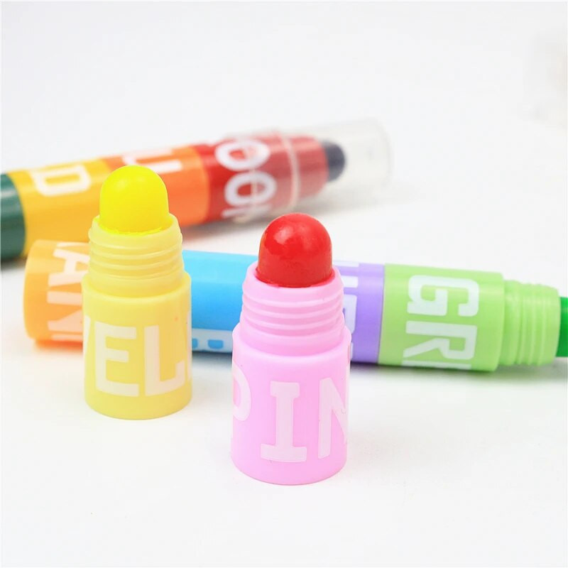 12 krāsu jautri radošs izgaismotājs Uzsvēruma marķieris Krāsu pildspalva Bērnu zīmēšanas mākslas vienkrāsaina krāsa