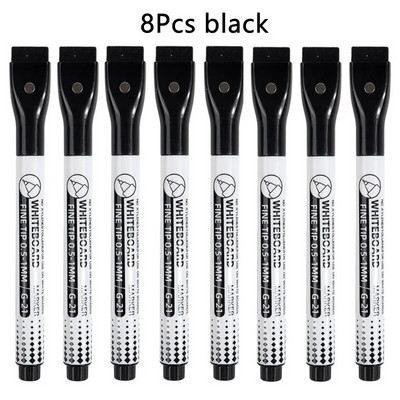 8 spalvos 0,5 mm magnetiniai sauso ištrynimo žymekliai Baltoji lenta Markeris Rašiklis Biuras Mokyklinė balta lenta Kanceliarinės prekės Itin ploni spalvoti rašikliai