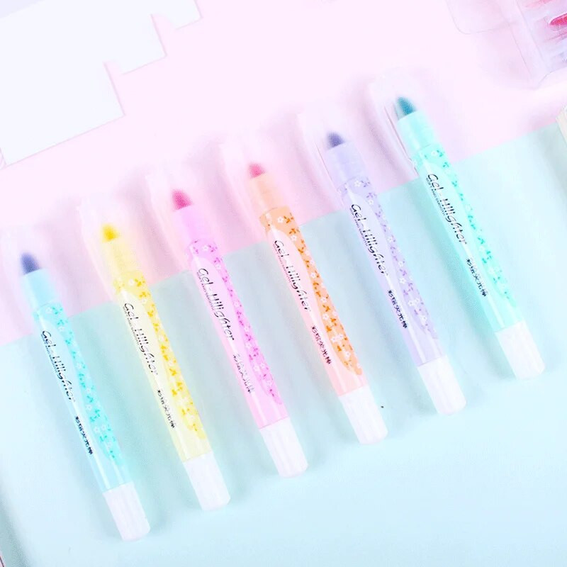 6 gab./komplekts Želeja Bībeles marķieri Pildspalvas bez izplūdes Dažādas krāsas Bībeles marķieri Jauki Bībeles studiju žurnālu rakstīšana Skolas piederumi Pastels