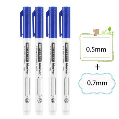 4 τεμάχια/σετ 0,5/0,7 mm Dry Erase Μαρκαδόροι Λευκού Πίνακα Στυλό με δυνατότητα διαγραφής στυλό Γραφείο Σχολική επιστολή Έξτρα λεπτή συμβουλή Προμήθειες τάξης