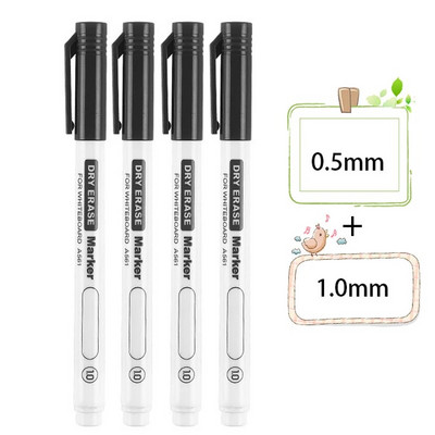4 τεμάχια/σετ 0,5/0,7 mm Dry Erase Μαρκαδόροι Λευκού Πίνακα Στυλό με δυνατότητα διαγραφής στυλό Γραφείο Σχολική επιστολή Έξτρα λεπτή συμβουλή Προμήθειες τάξης