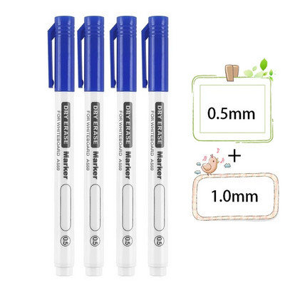 4 τεμάχια/σετ 0,5/0,7 mm Dry Erase Μαρκαδόροι Λευκού Πίνακα Στυλό με δυνατότητα διαγραφής στυλό Γραφείο Σχολική επιστολή Έξτρα λεπτή συμβουλή Προμήθειες τάξης