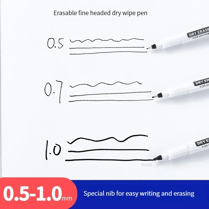 4 τεμάχια/σετ 0,5/0,7 mm Dry Erase Μαρκαδόροι Λευκού Πίνακα Στυλό με δυνατότητα διαγραφής στυλό Γραφείο Σχολική επιστολή Έξτρα λεπτή συμβουλή Προμήθειες τάξης
