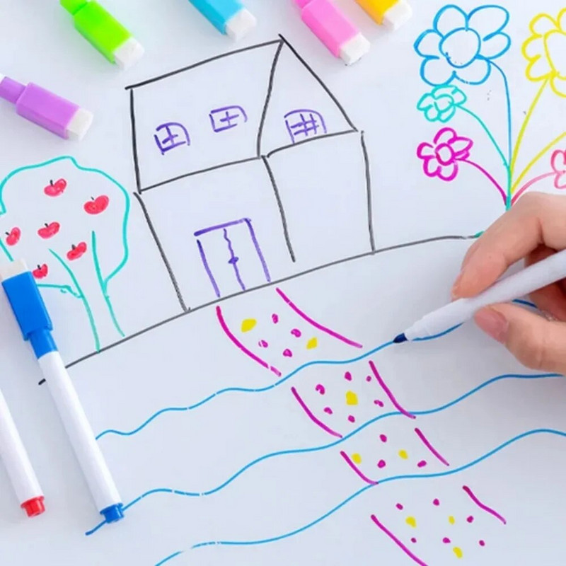 5 gab magnētiskās tāfeles marķiera pildspalva krāsaina sausā mākslas marķiera tāfeles pildspalva biroja skolas studentu skolotāja kancelejas piederumu rakstīšanai