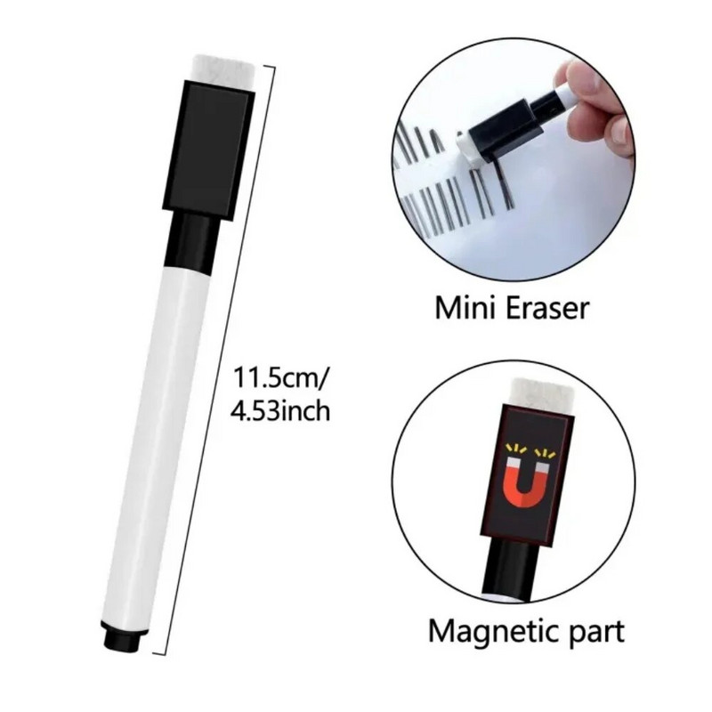 5 gab magnētiskās tāfeles marķiera pildspalva krāsaina sausā mākslas marķiera tāfeles pildspalva biroja skolas studentu skolotāja kancelejas piederumu rakstīšanai