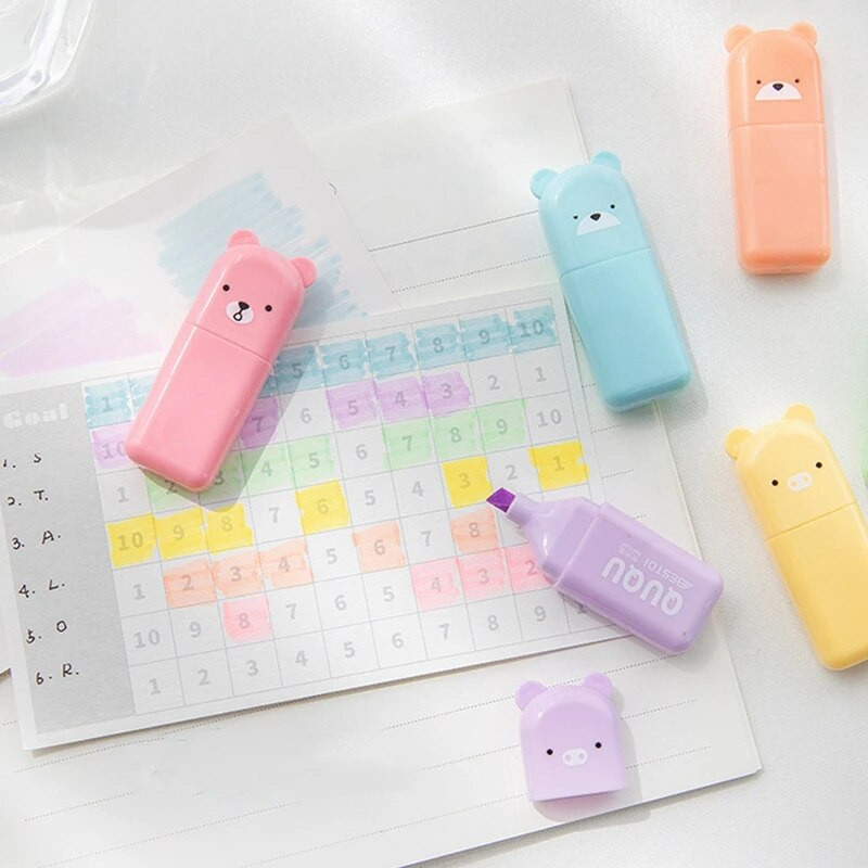 4/5/6GAB Macaron Color Mini mīksta uzgaļa izcelšanas pildspalvas Krāsa liela apjoma marķieri Pildspalvu žurnāla dienasgaismas pildspalva studentu rakstāmpiederumi