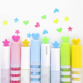 4 τεμάχια/Παρτίδα Candy Color Star/Heart Highlighter Stamp Marker Στυλό Φθορίζον στυλό Scrapbooking Εργαλεία Γραφική ύλη Σχολικά είδη