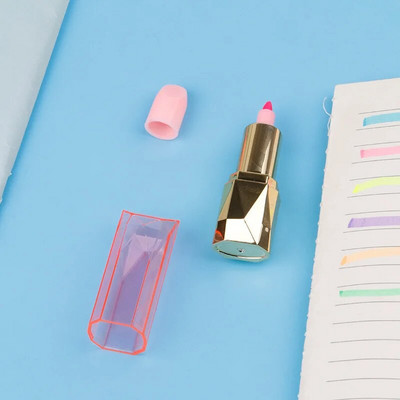 Ellen Brook 1 PCS Highlighter Lovely Cartoon Cute Lipstick Paint Μαρκαδόρος Στυλό Σχολικό Γραφείο Γραφείο Γραφείου Προμήθειες