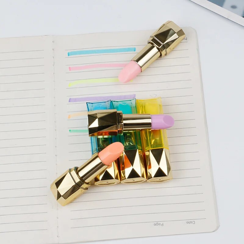 Ellen Brook 1 PCS Highlighter Lovely Cartoon Cute Lipstick Paint Μαρκαδόρος Στυλό Σχολικό Γραφείο Γραφείο Γραφείου Προμήθειες