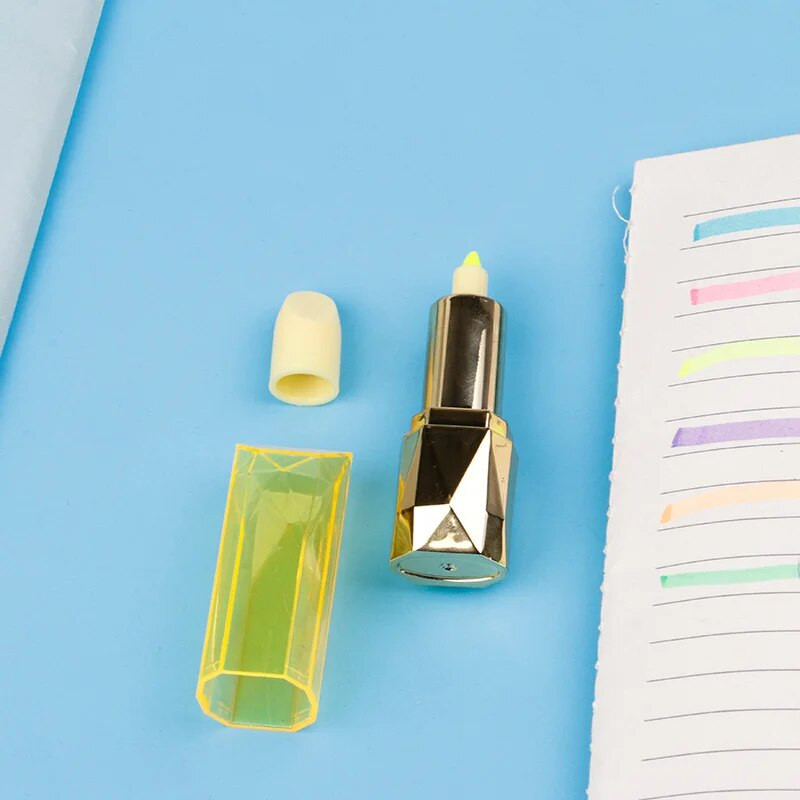 Ellen Brook 1 PCS Highlighter Lovely Cartoon Cute Lipstick Paint Μαρκαδόρος Στυλό Σχολικό Γραφείο Γραφείο Γραφείου Προμήθειες