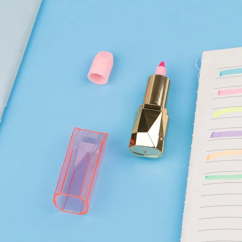 Ellen Brook 1 PCS Highlighter Lovely Cartoon Cute Lipstick Paint Μαρκαδόρος Στυλό Σχολικό Γραφείο Γραφείο Γραφείου Προμήθειες