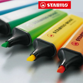 1бр. Германия Stabilo Highlighter Pen Цветен маркер Щрихи Focus Notes Pen Cute Stationery High-capacity канцелярия
